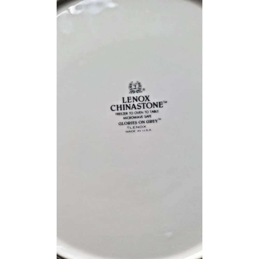 Lenox Chinastone GLORIES ON GREY Salad Plate 8.25